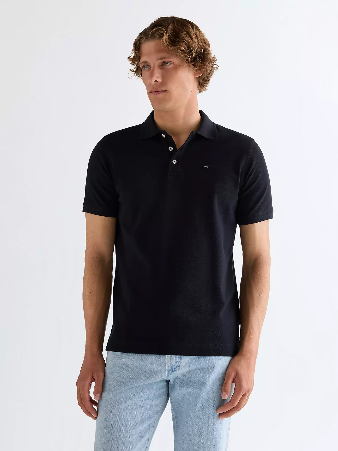 Wrangler Ανδρικό Pique Polo Shirt 112378426 – Black