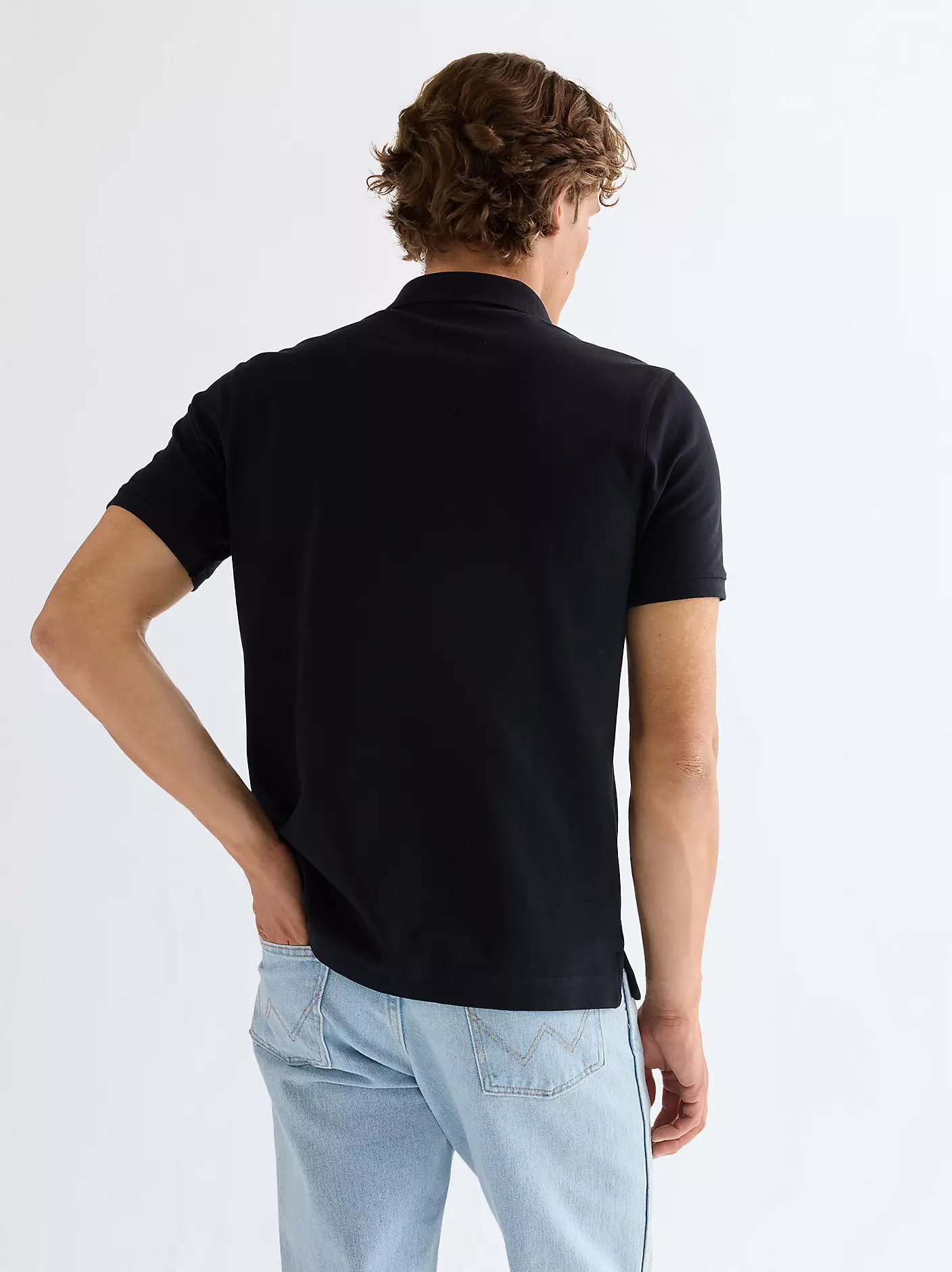 Wrangler Ανδρικό Pique Polo Shirt 112378426 – Black