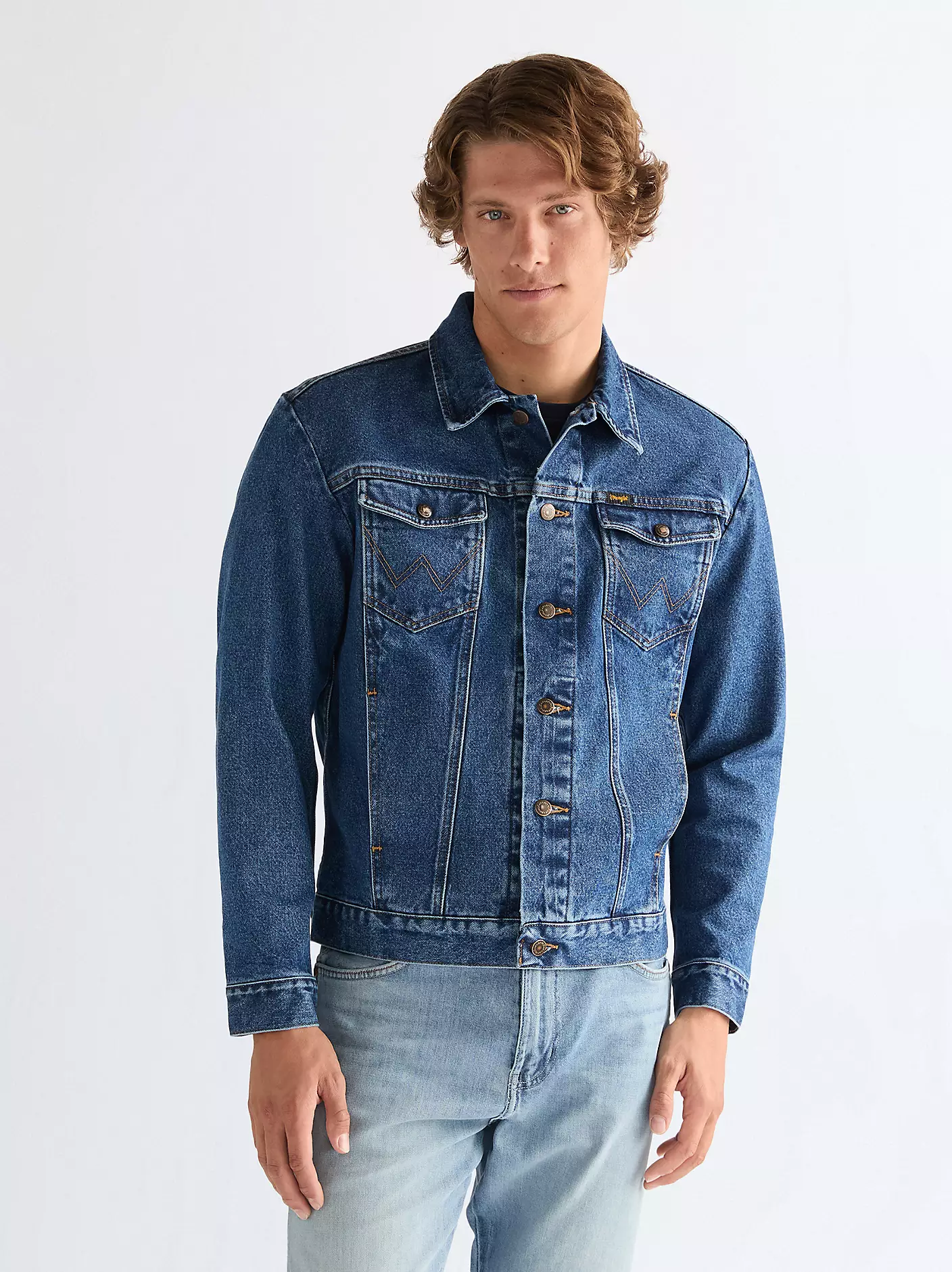 Wrangler Ανδρικό Τζιν Μπουφάν 112378960 – Stonewash Blue