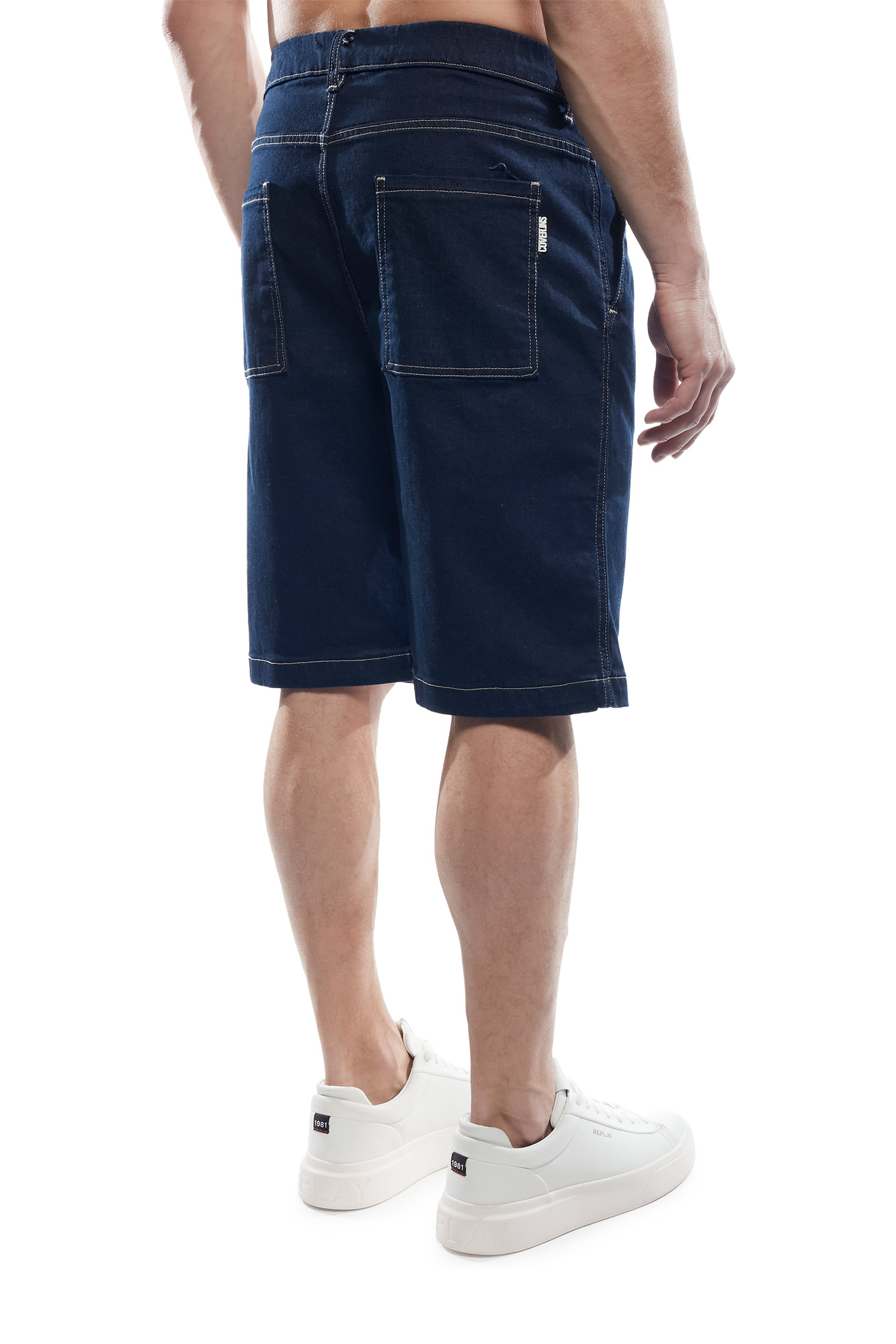 Cover Denim Ανδρικό V RIO CV093-32 Chinos με Πιέτα Denim Shorts – Dark Blue