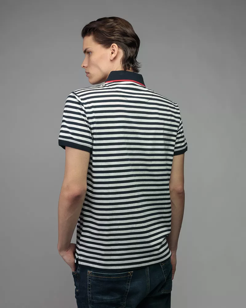 Devergo Ανδρικό Ριγέ Polo Shirt 4028 – Blue