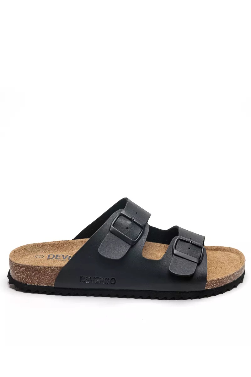 Devergo Ανδρικές ALFRED Παντόφλες – Black