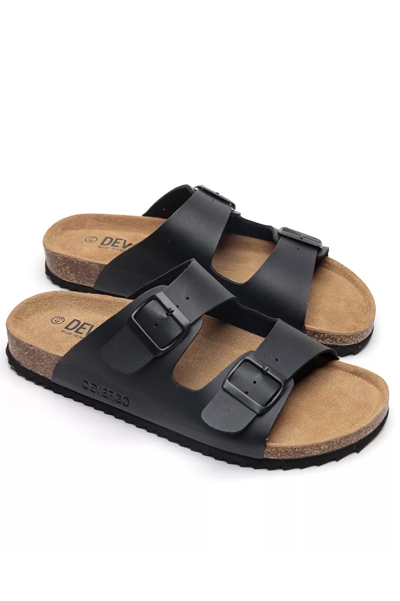 Devergo Ανδρικές ALFRED Παντόφλες – Black