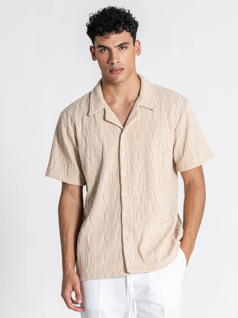 Gianni Kavanagh Ανδρικό DIAMOND Πουκάμισο - Sand Beige