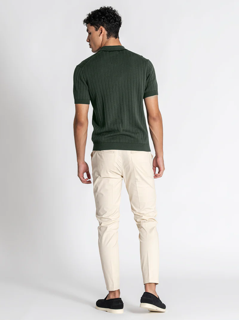 Gianni Kavanagh Ανδρικό GG Πλεκτό ''V'' Polo Shirt – Green