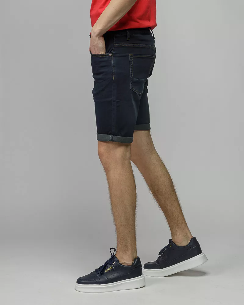Devergo Ανδρικό JOG Denim Shorts 1132 - Dark Blue