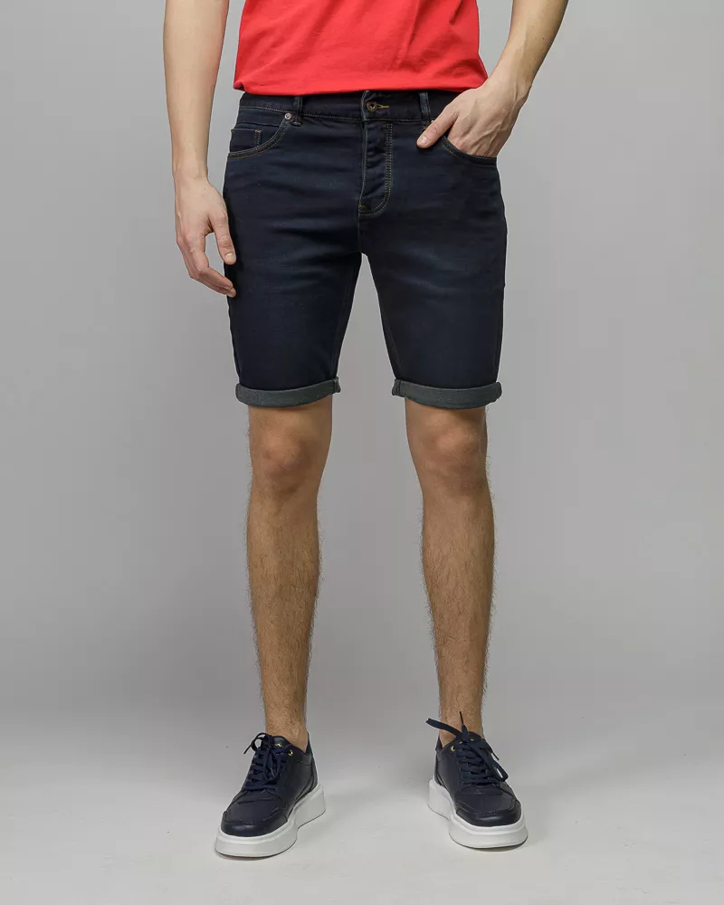 Devergo Ανδρικό JOG Denim Shorts 1132 - Dark Blue